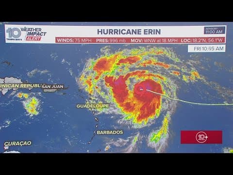 Tracking the tropics: Erin becomes first hurricane of 2025 season
