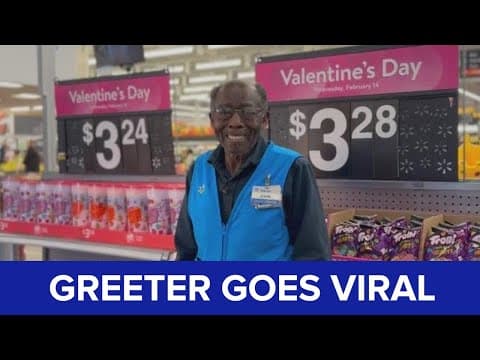 Monroe Walmart door greeter goes viral