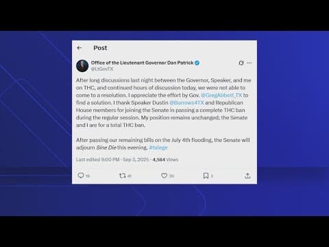 Most Texas THC products expected to remain legal amid legislative impasse