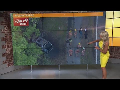 Car fire closes MacArthur Boulevard in Brookmont