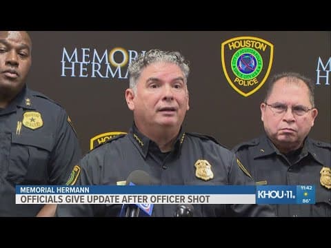 Recorded earlier | 2 in custody after officer shot during home invasion in Houston area