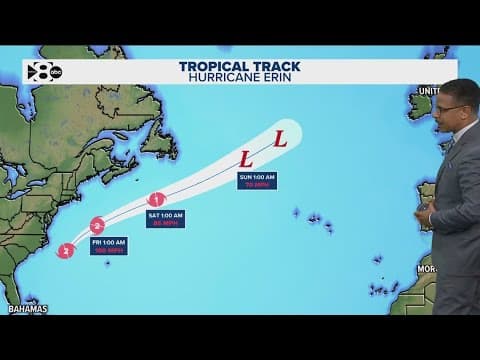 Hurricane Erin develops in the Atlantic, impacting the East Coast