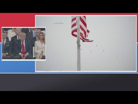 Military helicopter flyover on the National Mall