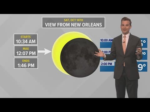 New Orleans Weather: Solar eclipse Saturday, cooler temps