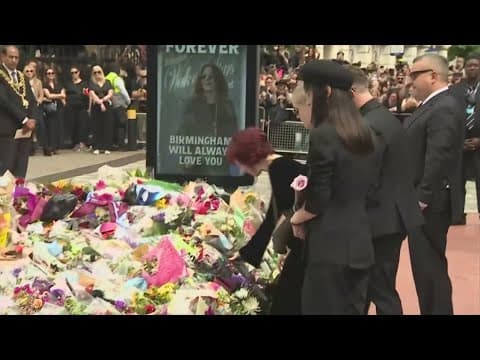 Thousands gather for rock legend Ozzy Osbourne's funeral procession in Birmingham, England