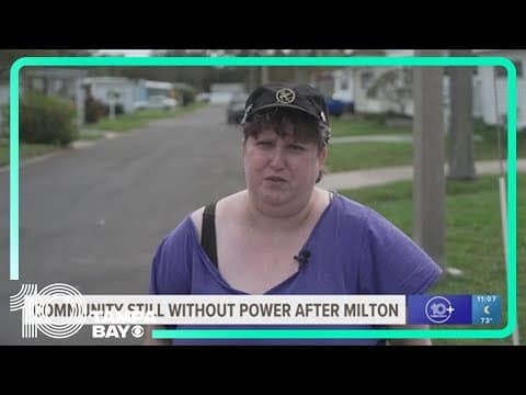 Community still without power 19 days after Hurricane Milton