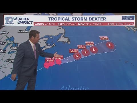 Tracking the Tropics: Tropical Storm Dexter slowly weakens in Atlantic; Two other systems being moni