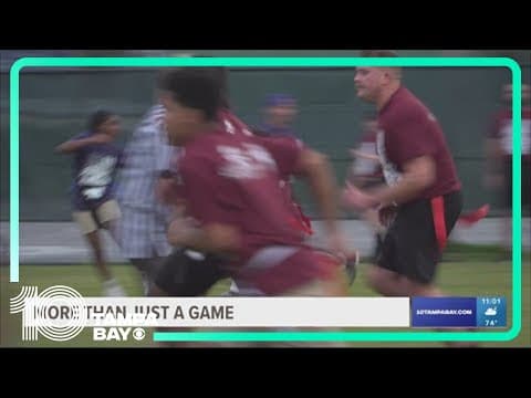 Clearwater police join local kids in a flag football match that's much more than just a game