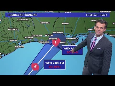 DFW Weather: Tracking Hurricane Francine, brief rain showers possible Wednesday