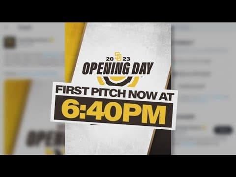 Padres opening day game pushed later due to expected rain in San Diego