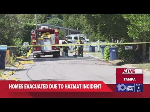 Tampa Fire Rescue on scene of hazmat situation, homes evacuated near Temple Crest