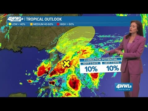 Tuesday evening Tropical Update: Tracking a weak disturbance off the Southeast U.S. coast