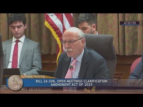 DC residents pushback on proposal to close some council meetings to the public