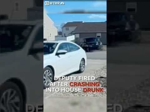 Deputy fired after crashing into house drunk