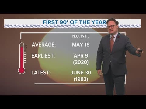 New Orleans Weather: Pleasant weather leaving as heat builds in