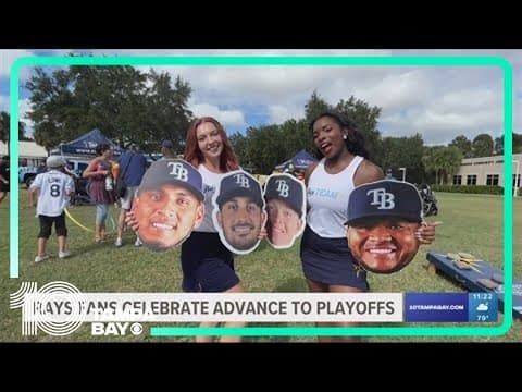 Rays fans celebrate advancement to the playoffs