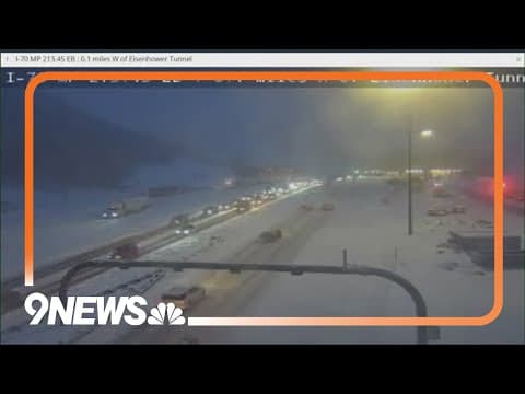 Winter storm conditions on I-70 make travel dangerous through mountains