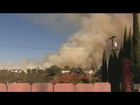 Fast-moving brush fire in College Area of San Diego forces evacuations and damages homes