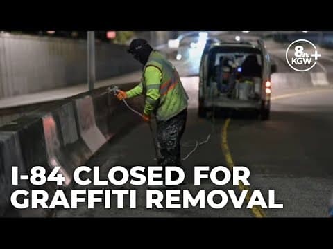 I-84 westbound closure lets crews clean graffiti, make repairs