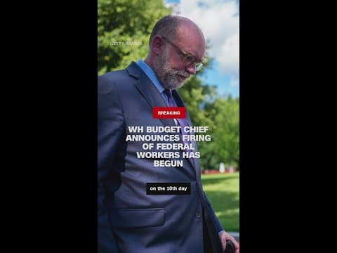 White House budget chief announces firing of federal workers amid government shutdown