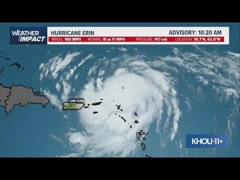 Tracking the tropics: Hurricane Erin intensifies to Category 5