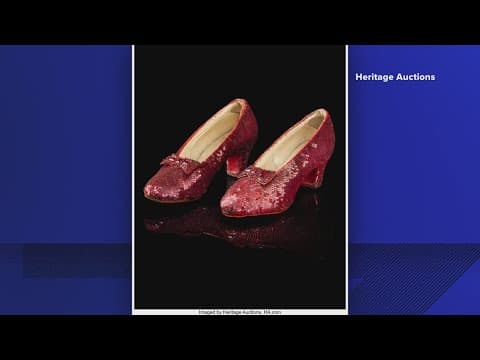 Ruby slippers worn by Judy Garland in 'The Wizard of Oz' auctioned for $28 million at Dallas auction