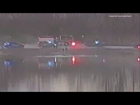 Driver pulled from submerged car at Frankfort Lagoons
