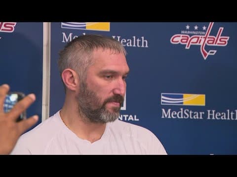 Alex Ovechkin reacts to his quest to break Gretzky's record