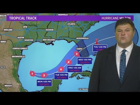 DFW Weather: Tropical Storm Milton strengthens into a Hurricane, dry, cool weather in North Texas