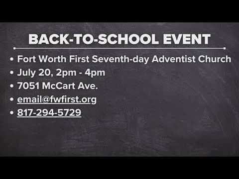 Fort Worth church hosting free backpack giveaway