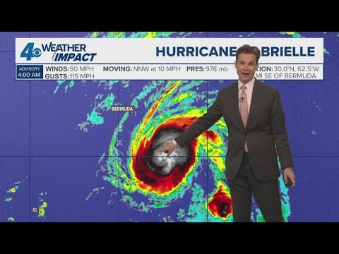 Monday 7 AM Tropical Update: Hurricane Gabrielle continues on a track over the Atlantic