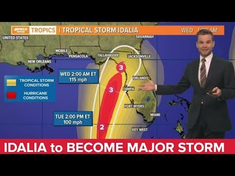 Monday morning tropical update: Idalia heading towards Gulf, will become hurricane