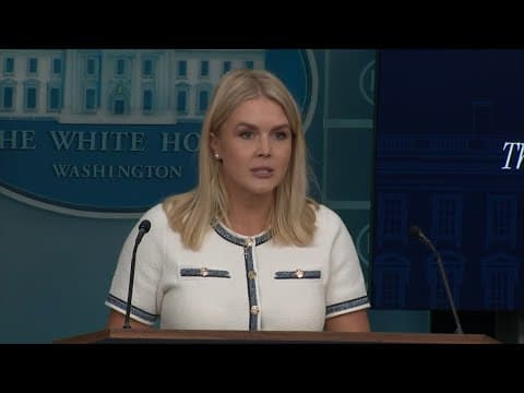 Karoline Leavitt addresses Trump health concerns during White House press briefing