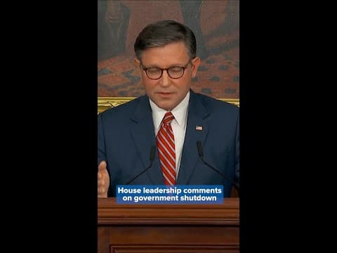 House leadership comments on government shutdown