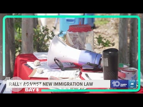 Group rallies in Bradenton against Florida's new immigration law