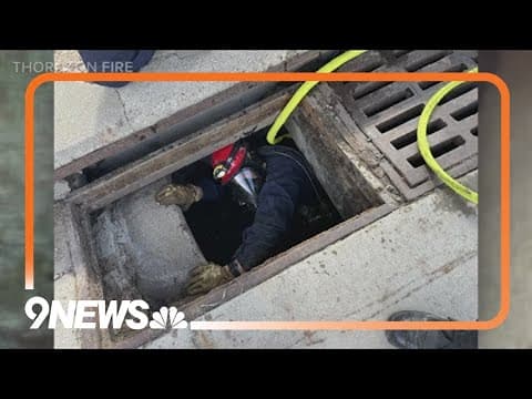 Firefighters rescue man from storm drain in Thornton