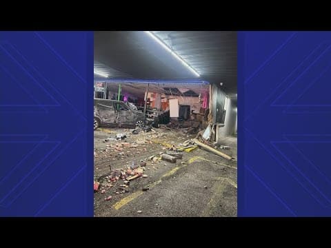Surveillance video shows pickup truck slamming into Pasadena boutique