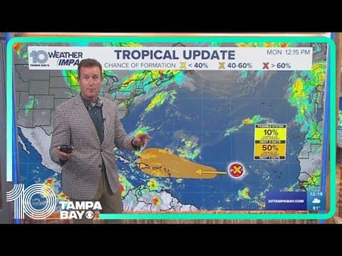 Tracking the Tropics: Disturbance in the Atlantic has 50% chance of development over the next week