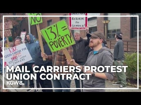 Portland-area mail carriers protest union contract settlement