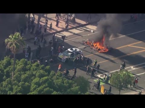 Violent protests escalate in LA in response to ICE raids