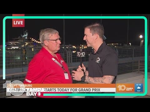 Crews setting up for start of Firestone Grand Prix in St. Pete