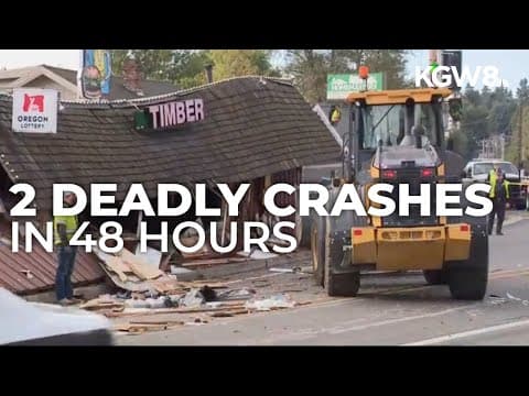 Driver dead, building at almost total loss after crash at Boring, Oregon pub