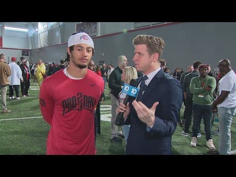 Wideout Jaxon Smith-Njigba discusses performance at Ohio State's Pro Day