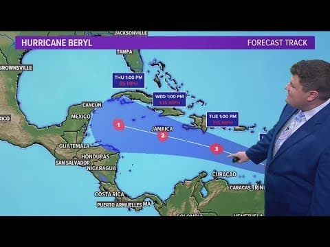 Tracking Hurricane Beryl: Here's the latest update as it moves west