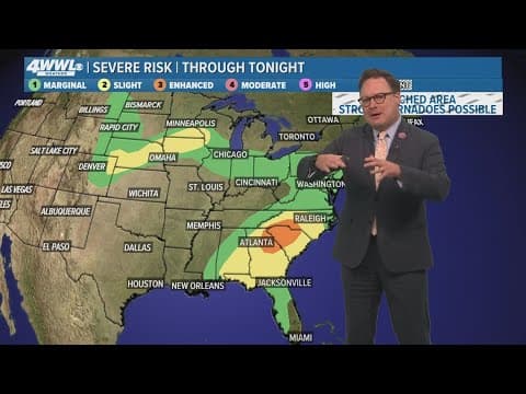 New Orleans Weather: Better rain chance Thursday