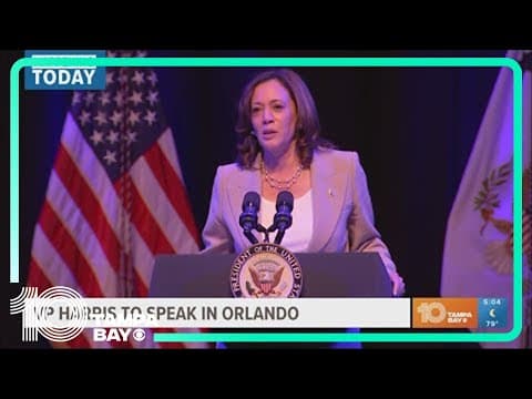 VP Kamala Harris to speak in Orlando on Tuesday