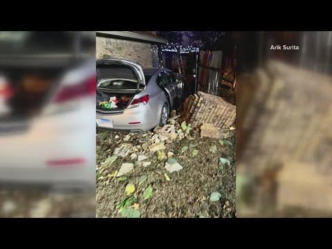 Car narrowly avoids crashing into Fort Worth home