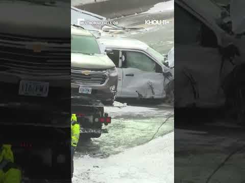 20-30 car pileup in Oregon Feb. 13, 2025