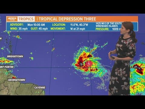 Monday tropical update: Tropical Depression Three forms