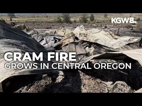 Cram Fire in central Oregon spreads to 95,000 acres